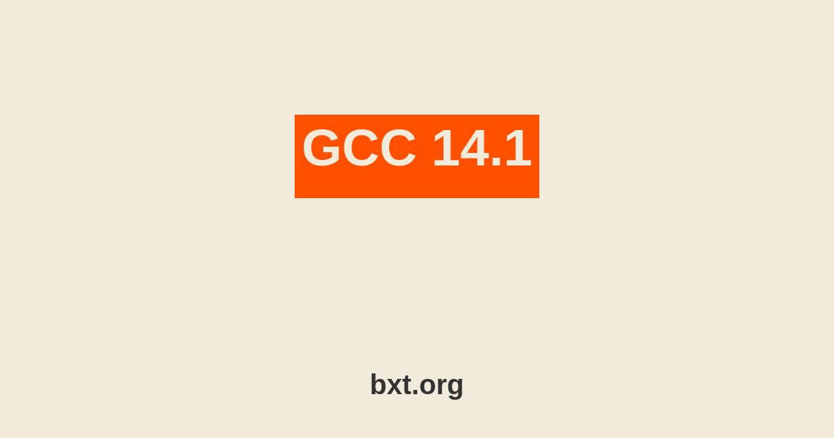 GCC 14.1